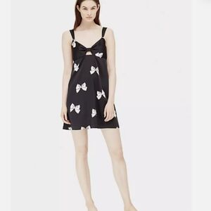 EUC Kate Spade Block Bow Chemise Dress Womens Small Keyhole Empire Waist